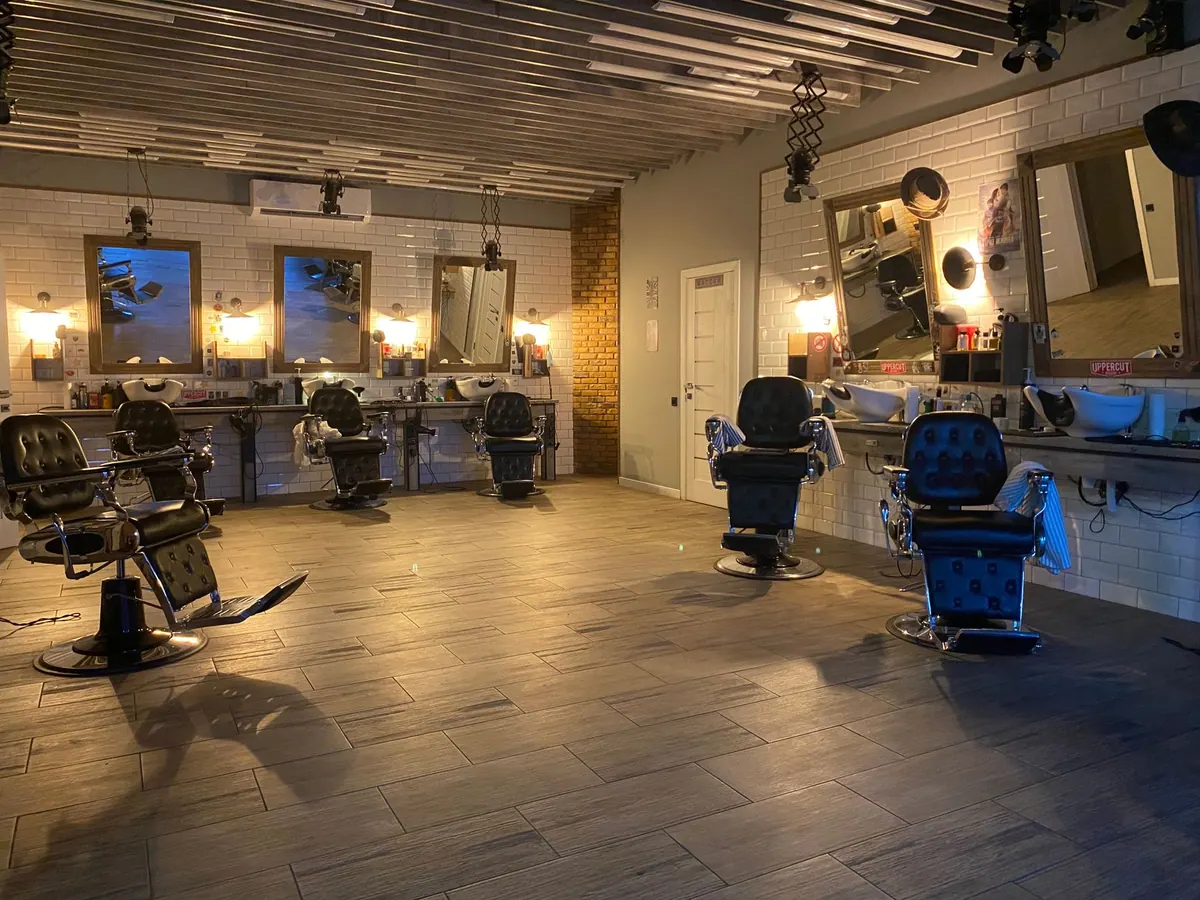 Intérieur d’un salon de barbier Intérieur d’un salon de barbier